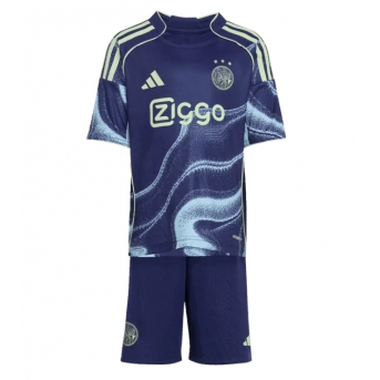 Billige Fotballdrakt Ajax Replika Bortedraktsett Barn 2025-26 Kortermet (med bukser)
